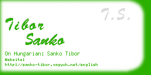 tibor sanko business card